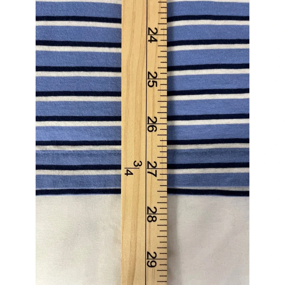 Polo Ralph Lauren Men's Large Preppy Blue Striped Polo Shirt Classic Fit‎